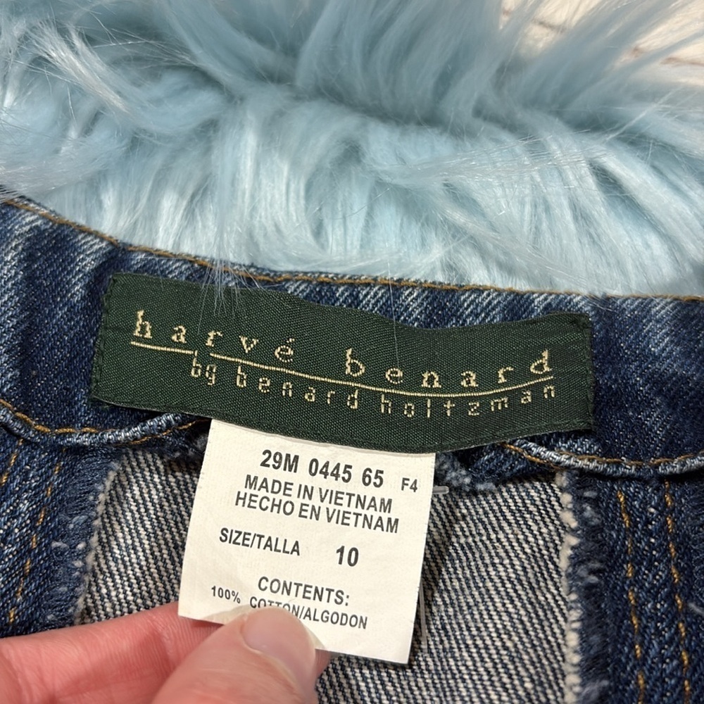 Vintage Harve Benard Denim Paneled Western Mini Skirt - Picture 2 of 7